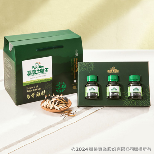 蟲草烏骨雞精禮盒60ml-18入-1